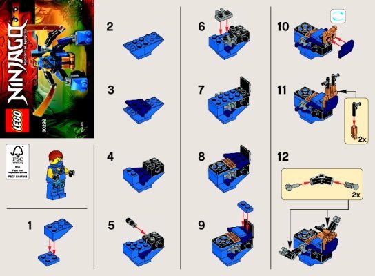 Istruzioni per la Costruzione - LEGO - 30292 - Jay NanoMech: Page 1