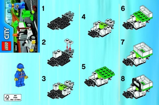 Istruzioni per la Costruzione - LEGO - 30313 - Garbage Truck: Page 1