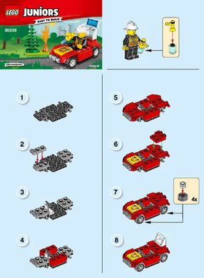 Istruzioni per la Costruzione - LEGO - 30338 - Fire Car: Page 1