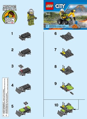 Istruzioni per la Costruzione - LEGO - 30350 - Volcano Jackhammer: Page 1