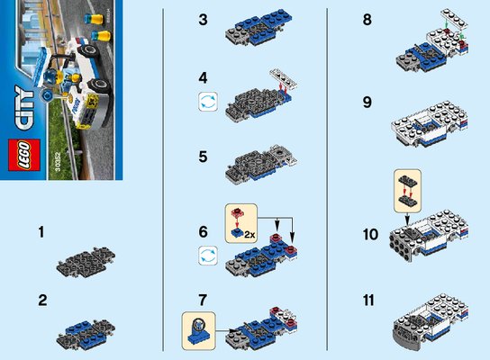 Istruzioni per la Costruzione - LEGO - City - 30352 - Auto della Polizia: Page 1