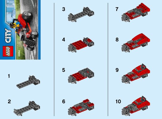 Istruzioni per la Costruzione - LEGO - 30354 - Hot Rod: Page 1