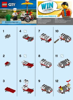 Istruzioni per la Costruzione - LEGO - 30356 - Hot Dog Stand: Page 1