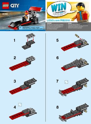 Istruzioni per la Costruzione - LEGO - 30358 - Dragster: Page 1