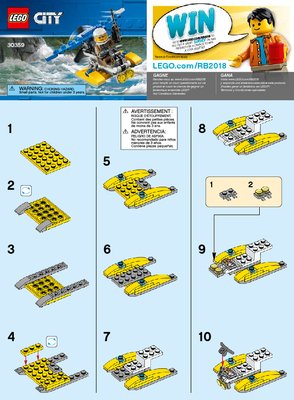 Istruzioni per la Costruzione - LEGO - 30359 - Police Water Plane: Page 1