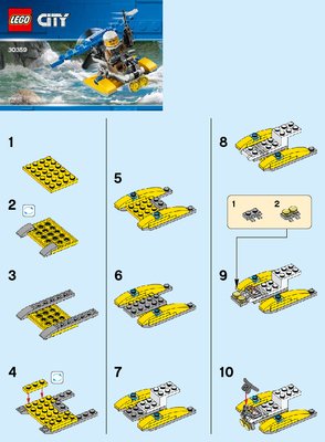 Istruzioni per la Costruzione - LEGO - 30359 - Police Water Plane: Page 1