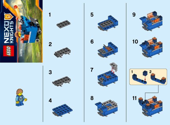 Istruzioni per la Costruzione - LEGO - NEXO KNIGHTS - 30372 - GRATIS: Mini Fortrex di Robin: Page 1