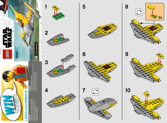 Istruzioni per la Costruzione - LEGO - 30383 - Naboo Starfighter™: Page 1