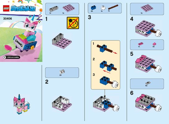 Istruzioni per la Costruzione - LEGO - 30406 - Unikitty™ Roller Coaster Wagon: Page 1