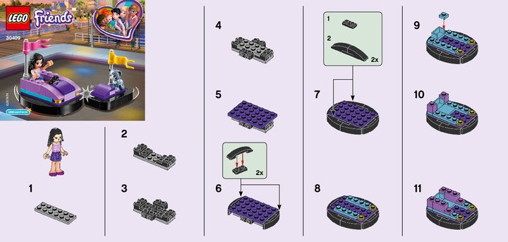 Istruzioni per la Costruzione - LEGO - 30409 - Emma's Bumper Car: Page 1