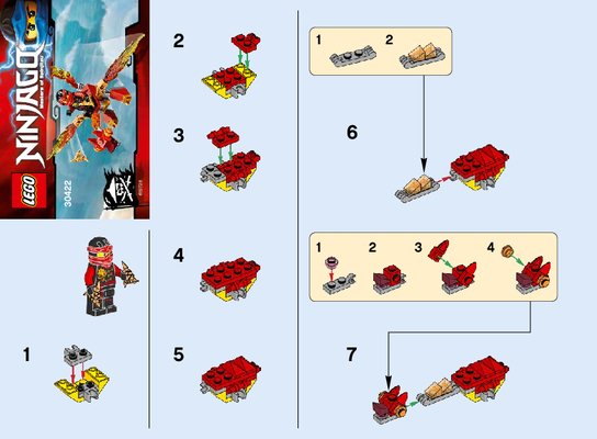 Istruzioni per la Costruzione - LEGO - 30422 - Mini-dragone di Kai: Page 1