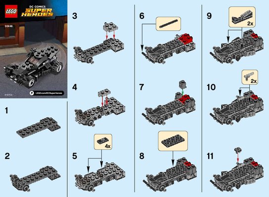 Istruzioni per la Costruzione - LEGO - 30446 - The Batmobile: Page 1