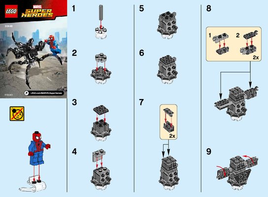 Istruzioni per la Costruzione - LEGO - 30448 - Spider-Man vs. The Venom Symbiote: Page 1