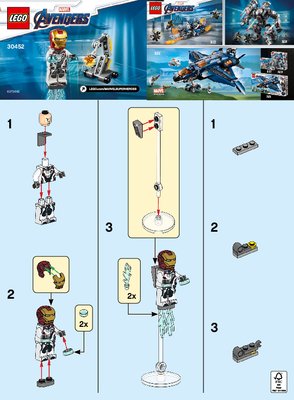 Istruzioni per la Costruzione - LEGO - 30452 - Iron Man and Dum-E: Page 1