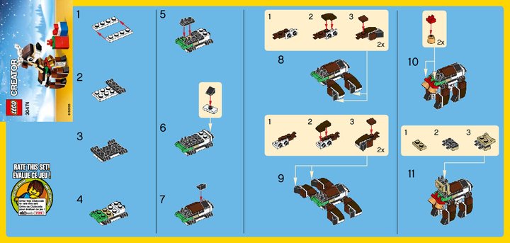 Istruzioni per la Costruzione - LEGO - 30474 - Reindeer: Page 1