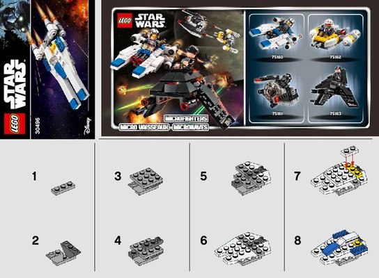 Istruzioni per la Costruzione - LEGO - 30496 - U-Wing Fighter: Page 1