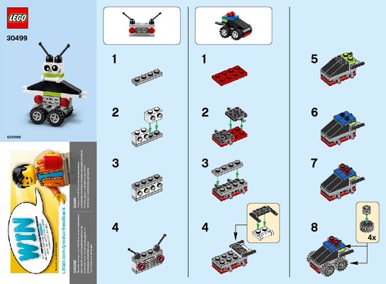 Istruzioni per la Costruzione - LEGO - 30499 - Robot/Vehicle Free Builds - Make It Your: Page 1