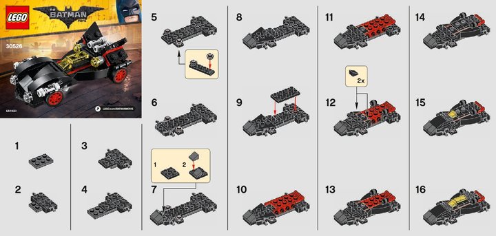 Istruzioni per la Costruzione - LEGO - 30526 - The Mini Ultimate Batmobile: Page 1