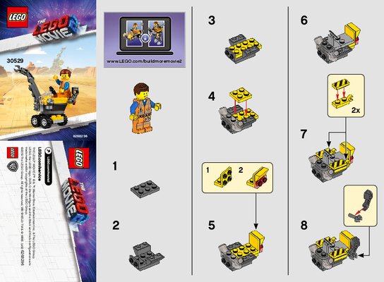 Istruzioni per la Costruzione - LEGO - 30529 - Mini Master-Building Emmet: Page 1