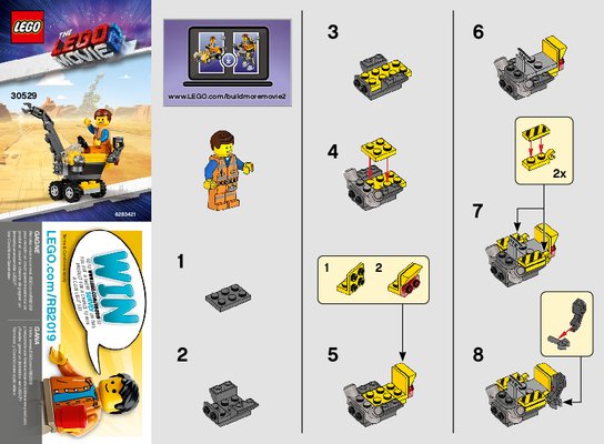 Istruzioni per la Costruzione - LEGO - 30529 - Mini Master-Building Emmet: Page 1