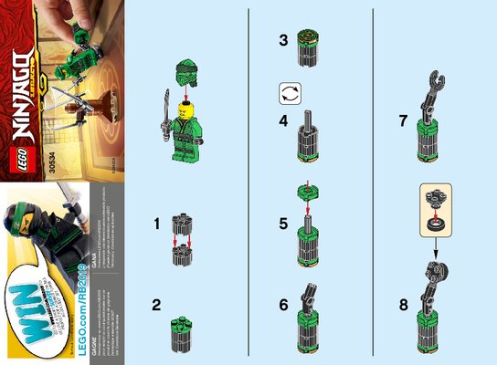 Istruzioni per la Costruzione - LEGO - 30534 - Ninja Workout: Page 1