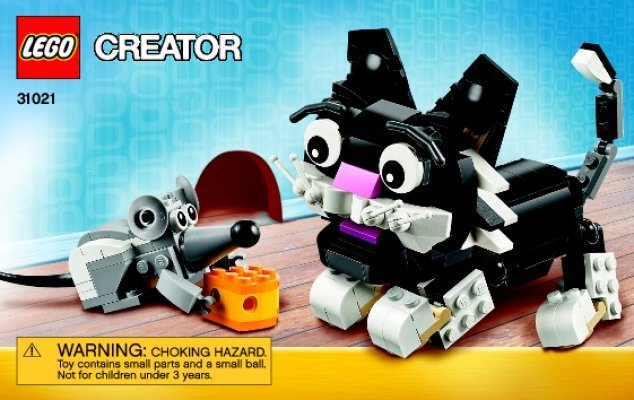 Istruzioni per la Costruzione - LEGO - Creator - 31021 - Gatto e Topo: Page 1