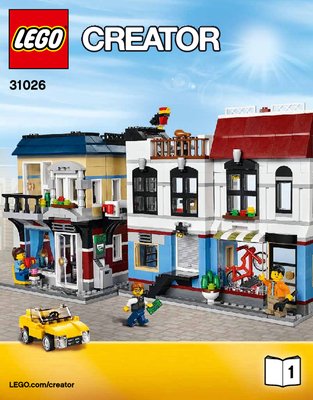 Istruzioni per la Costruzione - LEGO - Creator - 31026 - Bar cafè & negozio di biciclette: Page 1