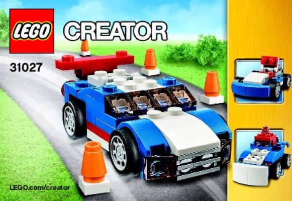 Istruzioni per la Costruzione - LEGO - Creator - 31027 - Auto da corsa blu: Page 1