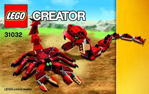 Istruzioni per la Costruzione - LEGO - Creator - 31032 - Creature di fuoco: Page 1