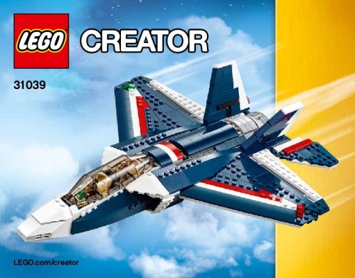 Istruzioni per la Costruzione - LEGO - Creator - 31039 - Jet blu: Page 1