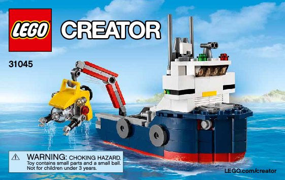 Istruzioni per la Costruzione - LEGO - Creator - 31045 - L' esploratore dell'oceano: Page 1