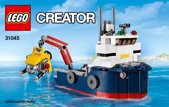 Istruzioni per la Costruzione - LEGO - Creator - 31045 - L' esploratore dell'oceano: Page 1