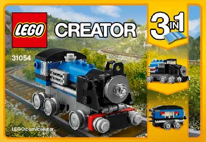 Istruzioni per la Costruzione - LEGO - Creator - 31054 - Locomotiva Blu: Page 1