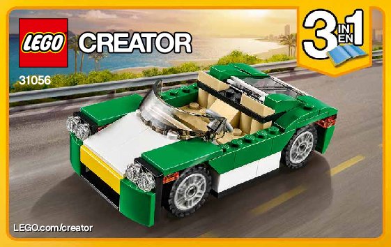 Istruzioni per la Costruzione - LEGO - Creator - 31056 - Decappottabile verde: Page 1