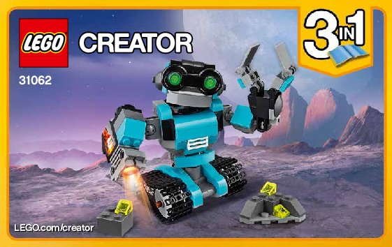 Istruzioni per la Costruzione - LEGO - Creator - 31062 - Robo-esploratore: Page 1