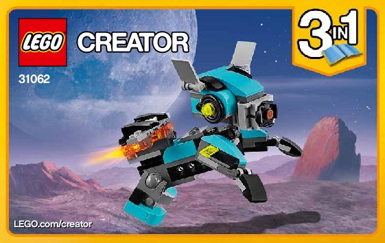 Istruzioni per la Costruzione - LEGO - Creator - 31062 - Robo-esploratore: Page 1