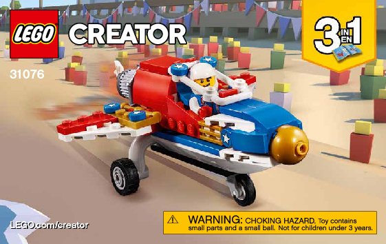 Istruzioni per la Costruzione - LEGO - 31076 - Daredevil Stunt Plane: Page 1