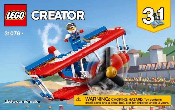 Istruzioni per la Costruzione - LEGO - 31076 - Daredevil Stunt Plane: Page 1