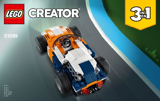 Istruzioni per la Costruzione - LEGO - 31089 - Sunset Track Racer: Page 1