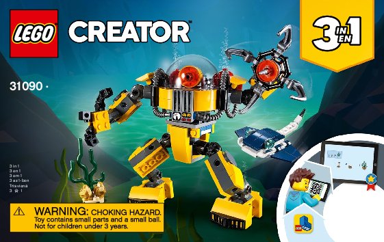 Istruzioni per la Costruzione - LEGO - 31090 - Underwater Robot: Page 1