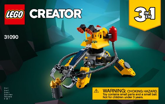 Istruzioni per la Costruzione - LEGO - 31090 - Underwater Robot: Page 1