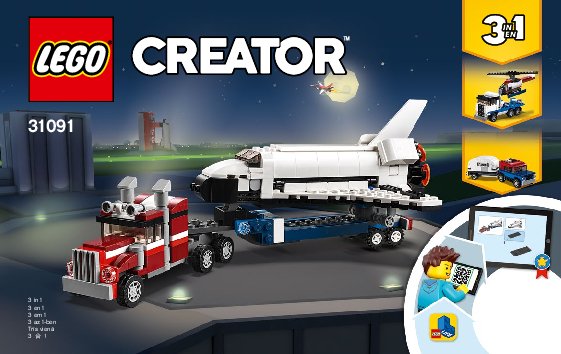 Istruzioni per la Costruzione - LEGO - 31091 - Shuttle Transporter: Page 1