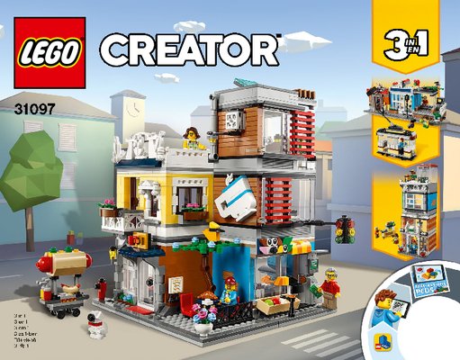 Istruzioni per la Costruzione - LEGO - 31097 - Townhouse Pet Shop & Café: Page 1