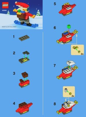 Istruzioni per la Costruzione - LEGO - 40000 - LEGO Cool Santa Set: Page 1