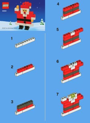 Istruzioni per la Costruzione - LEGO - 40001 - LEGO Santa Claus: Page 1