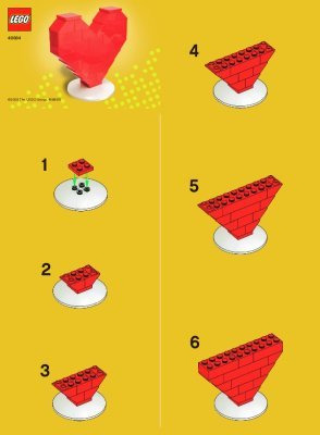 Istruzioni per la Costruzione - LEGO - 40004 - LEGO Heart: Page 1