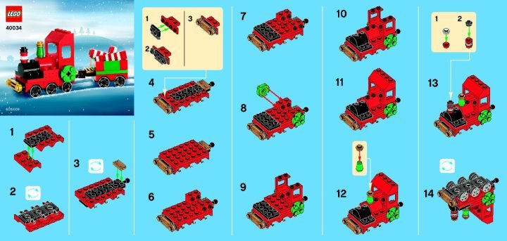 Istruzioni per la Costruzione - LEGO - 40034 - LEGO Christmas Train: Page 1