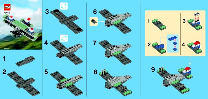 Istruzioni per la Costruzione - LEGO - 40049 - Mini Sopwith Camel: Page 1