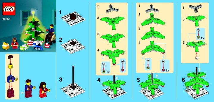 Istruzioni per la Costruzione - LEGO - 40058 - Decorating the tree: Page 1