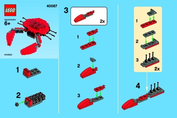 Istruzioni per la Costruzione - LEGO - 40067 - Monthly Minibuild July 2013: Page 1